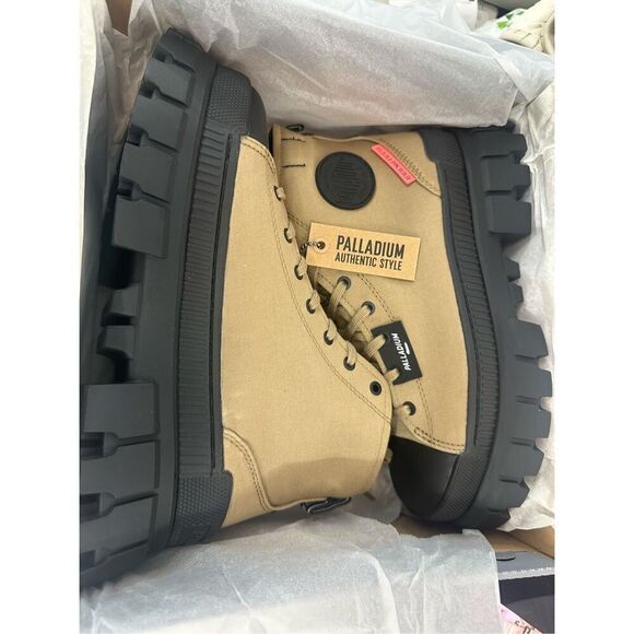 NIB PALLADIUM OLIVE REVOLT HI TX PLATFORM SNEAKERS - 8.5 - Picture 5 of 7